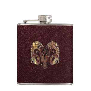 Aries Bronze Flask