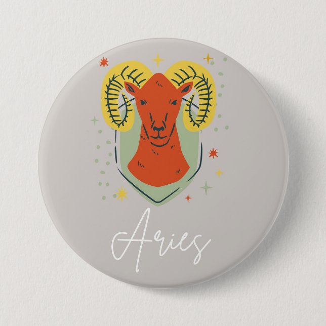 Aries button badge  (Front)