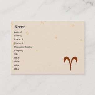 Aries - Chubby Business Card