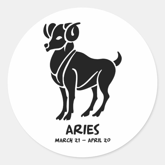 Aries Classic Round Sticker (Front)