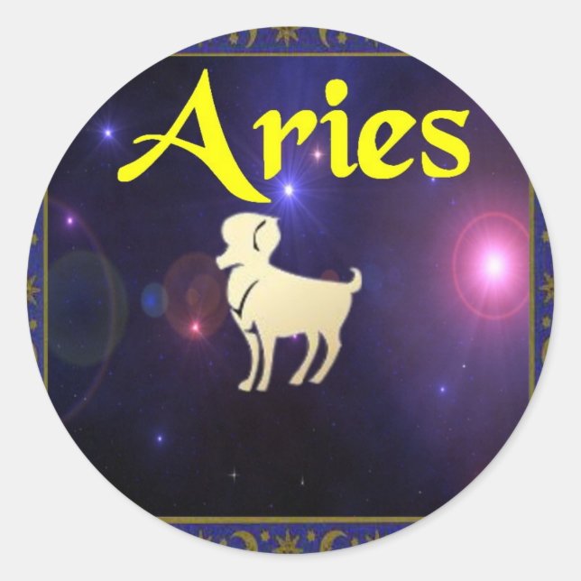 Aries Classic Round Sticker (Front)