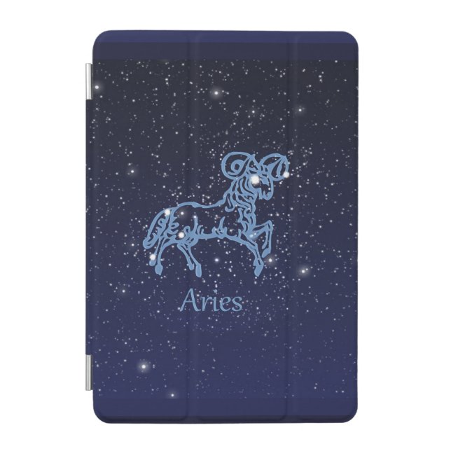 Aries Constellation and Zodiac Sign with Stars Cas iPad Mini Cover (Front)