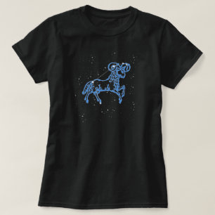 Aries Constellation and Zodiac Sign with Stars T-Shirt