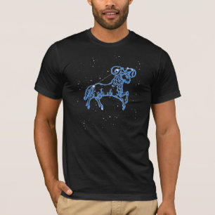 Aries Constellation and Zodiac Sign with Stars T-Shirt