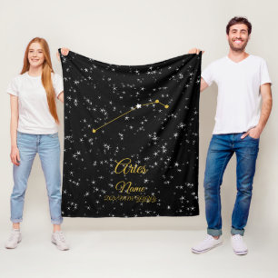 Aries Constellation Fleece Blanket