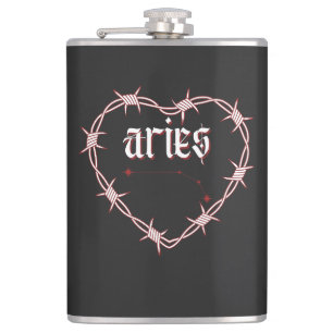 Aries Constellation Gothic Dark Celestial Edgy Flask