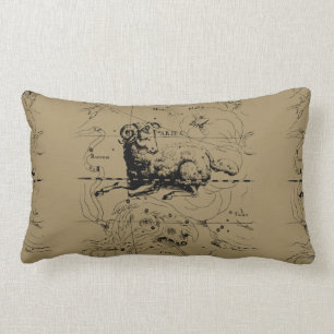 Aries Constellation Hevelius 1690 March 21 - Apr19 Lumbar Pillow