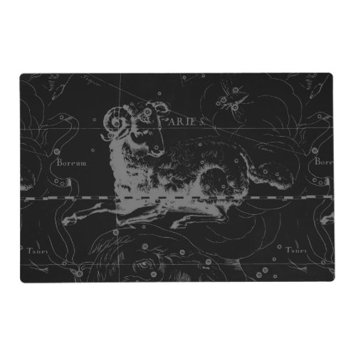 Aries Constellation Map Engraving by Hevelius Placemat