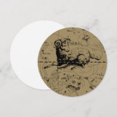 Aries Constellation Map Hevelius circa 1690 (Front/Back)