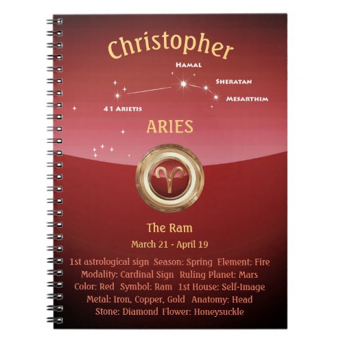 Aries Constellation Notebook