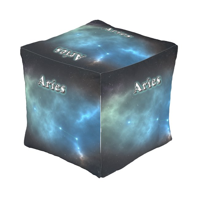 Aries constellation outdoor pouf (Angled Front)