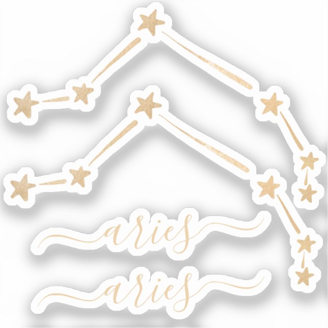 Aries Constellation x2 Sticker (Front)