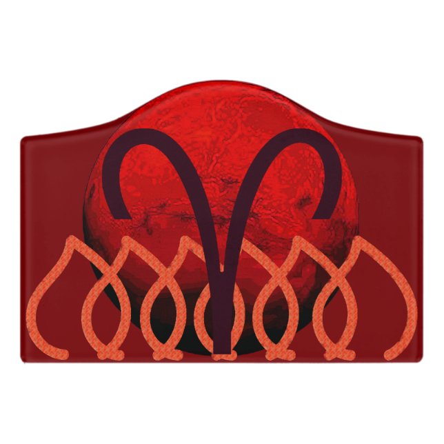 Aries Door Sign (Small Crest Front)