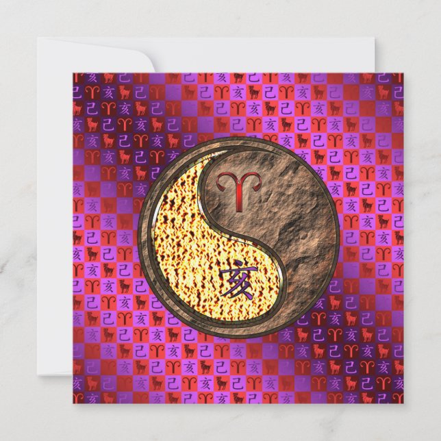 Aries & Earth Boar Card (Front)