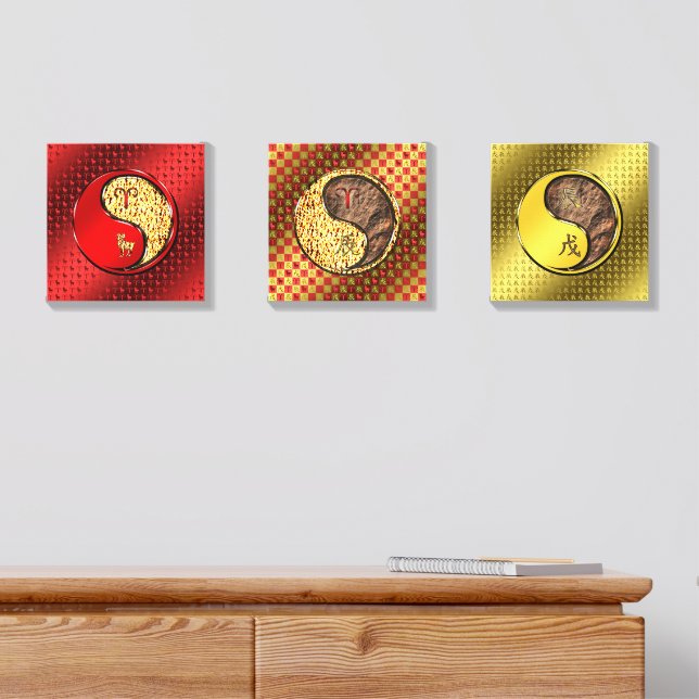 Aries & Earth Dragon Canvas Photo Tile (Dresser)
