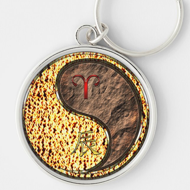 Aries & Earth Dragon Keychain (Front)