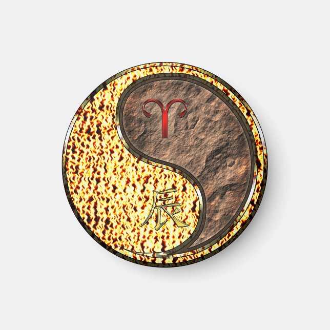 Aries & Earth Dragon Magnet (Front)