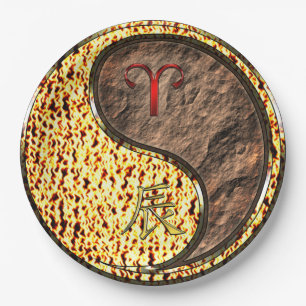 Aries & Earth Dragon Paper Plates