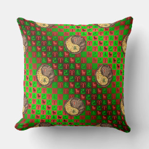 Aries & Earth Goat Throw Pillow