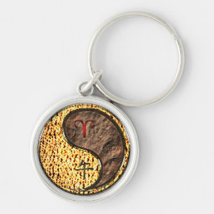 Aries & Earth Horse Keychain