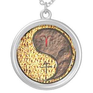 Aries & Earth Horse Silver Plated Necklace