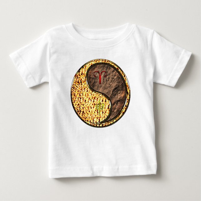 Aries & Earth Monkey Baby T-Shirt (Front)
