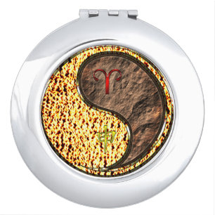 Aries & Earth Monkey Compact Mirror
