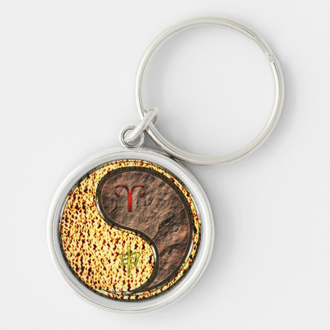 Aries & Earth Monkey Keychain (Front)