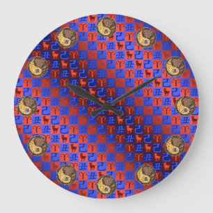 Aries & Earth Ox Large Clock