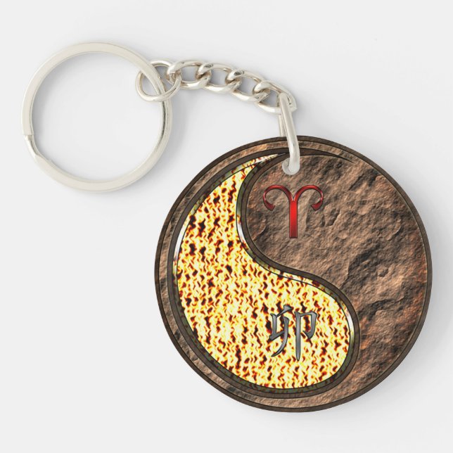 Aries & Earth Rabbit Keychain (Front)