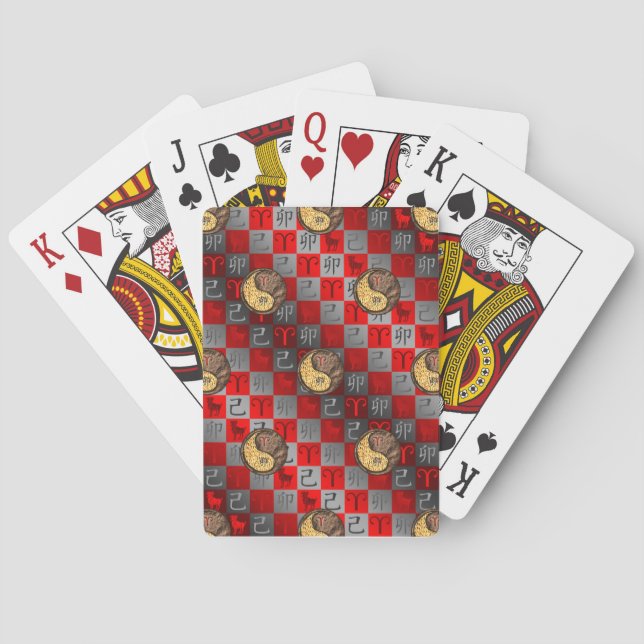 Aries & Earth Rabbit Poker Cards (Back)