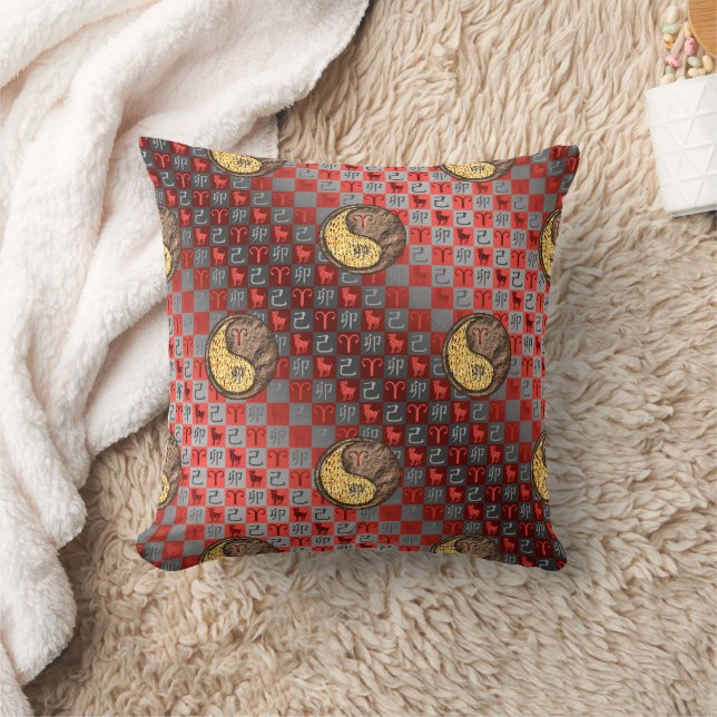 Aries & Earth Rabbit Throw Pillow (Blanket)