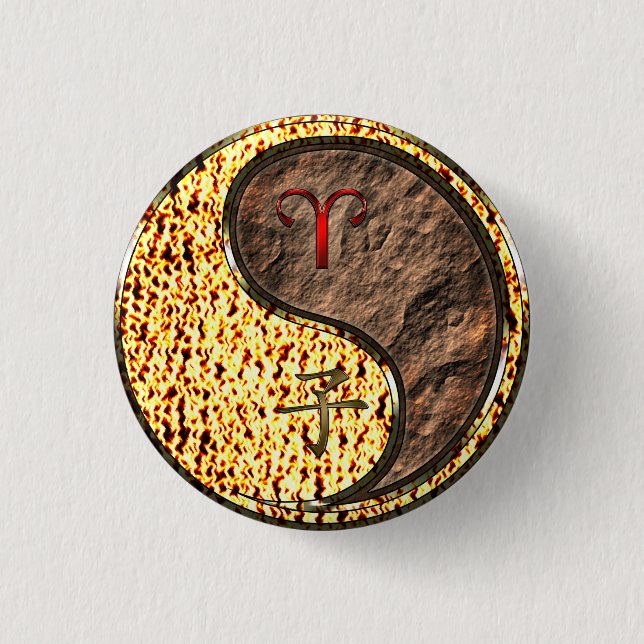 Aries & Earth Rat Button (Front)