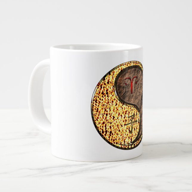 Aries & Earth Rat Giant Coffee Mug (Front Left)