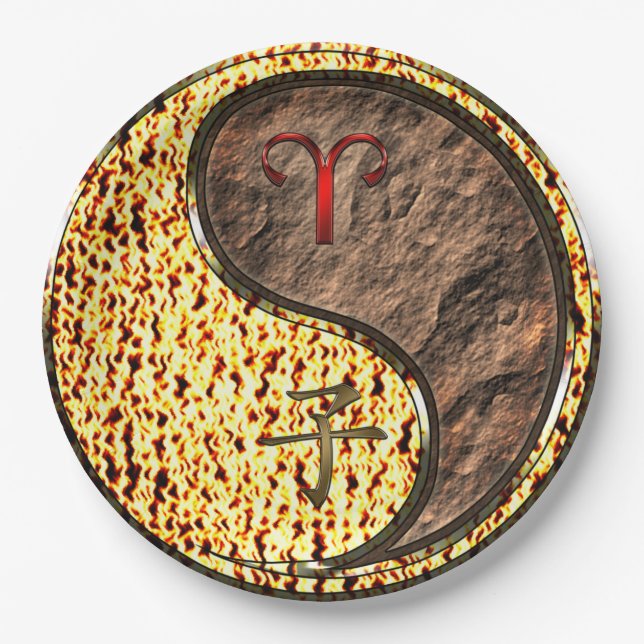 Aries & Earth Rat Paper Plates (Front)