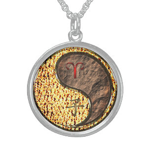 Aries & Earth Rat Sterling Silver Necklace