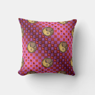 Aries & Earth Rooster Throw Pillow