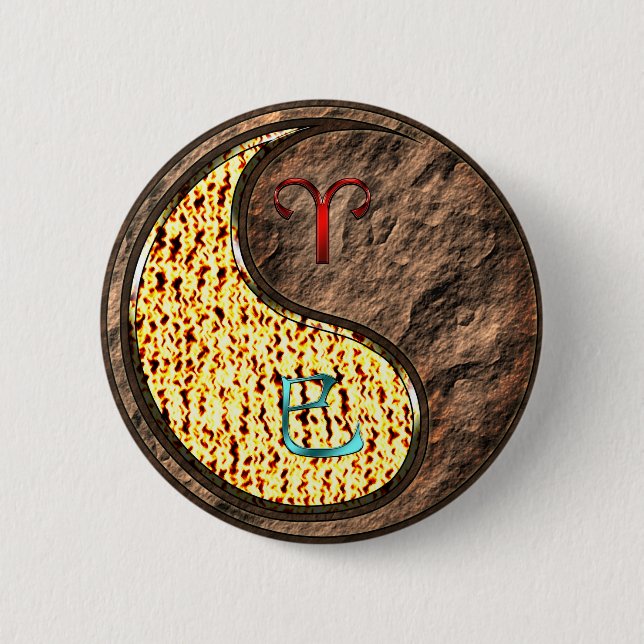 Aries & Earth Snake Button (Front)