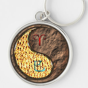 Aries & Earth Snake Keychain