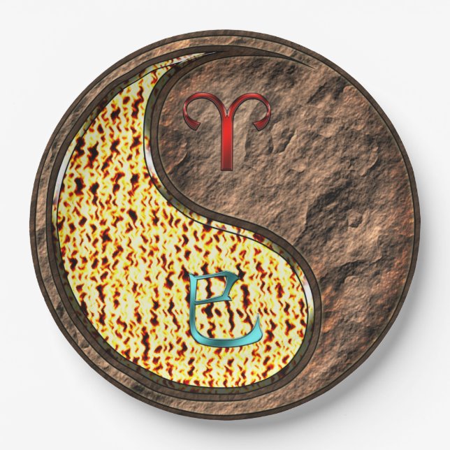 Aries & Earth Snake Paper Plates (Front)