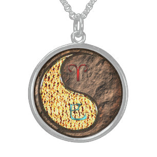 Aries & Earth Snake Sterling Silver Necklace