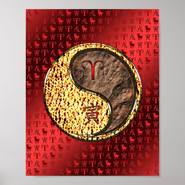 Aries & Earth Tiger Poster (Front)