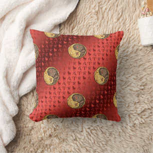 Aries & Earth Tiger Throw Pillow