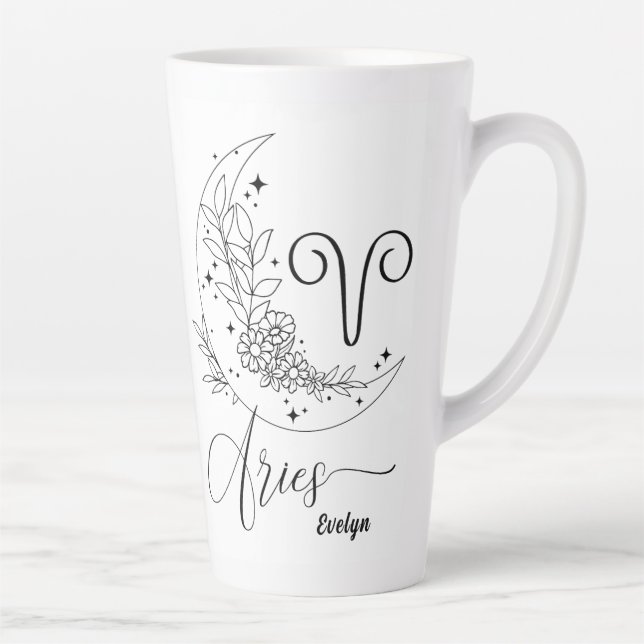 Aries Elegant - Personalize Large 651ml Latte Mug (Right)