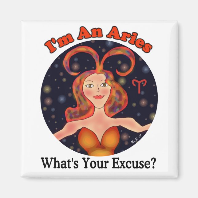 Aries Excuse Magnet (Front)