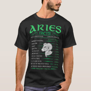 Aries Facts Problem Solving Sarcastic T-Shirt