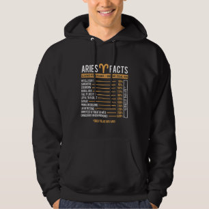 Aries Facts Zodiac Sign Horoscope Astrology Astro Hoodie