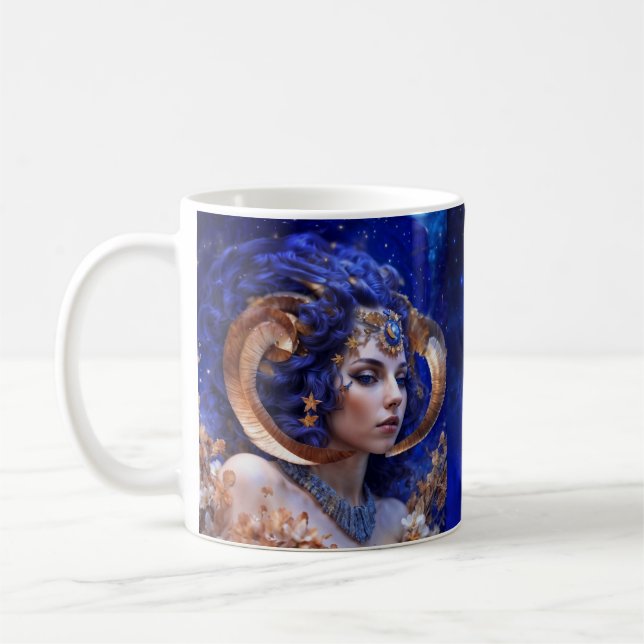 Aries Female Astrological Coffee Mug (Left)