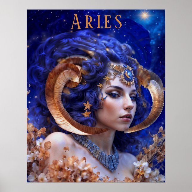 Aries Female Astrological Poster (Front)