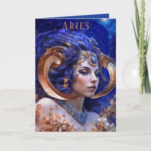 Aries Female Birthday Card